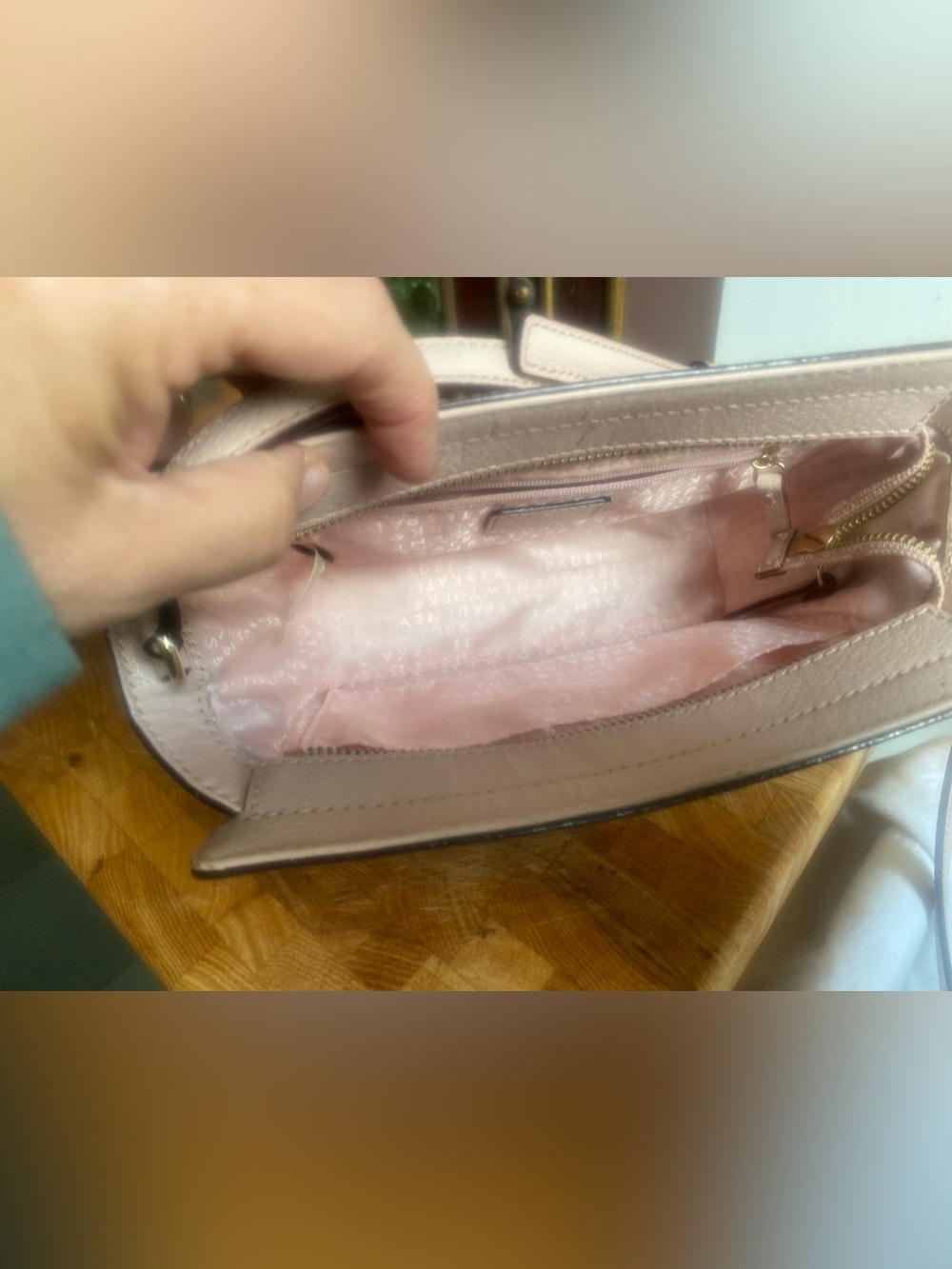 kate spade Blush Pink Pebbled Leather Shoulder Bag - Picture 5 of 9